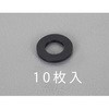 M8/8.4x18x1.5mm 平ワッシャー(TPR製/黒/10枚) エスコ