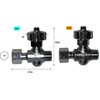 EA300-15A M16x1.5 溶接器用ストップバルブ(酸素用/右ねじ エスコ 50599045