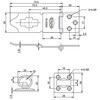 EA951BG-201 72.5mm/上段差3mm 掛 金(ステンレス製) エスコ 50608136