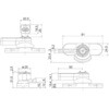 EA951BH-12 81x24.5mm クレセント(錠付き) エスコ 50608513