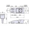 EA951BR-52 26x 64 mm パッチン(鍵付) エスコ 50609396