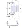 EA951BR-74 25x21mm パッチン用フック(スティール製/2個) エスコ 50609834