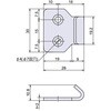 EA951BR-78 30x28mm パッチン用フック(穴付/ステンレス/2個) エスコ 50609886
