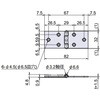 EA951CK-2 32x 82mm 横長丁番(スチール製/2個) エスコ 50611986