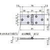 EA951CK-3 38x 90mm 横長丁番(スチール製/2個) エスコ 50612232