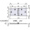 EA951CK-4 51x117mm 横長丁番(スチール製/2個) エスコ 50612266