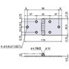EA951CK-8 51x117mm 横長丁番(ステンレス製/2個) エスコ 50612345
