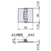 EA951CN-32 30x 32 mm 溶接丁番(スティール製/2個) エスコ 50613447