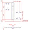 EA951CT-25 102x100mm 旗丁番(ステンレス製/左勝手) エスコ 50614953