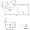 EA951DT-4 M4x 75mm ねじ付フック(ステンレス製) エスコ 50619336