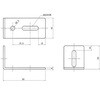 EA951EA-198A 43 x90 x50mm L型連結金具(ステンレス製) エスコ 50621813