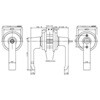 EA951KB-23 25-40mm/100mm レバーハンドル間仕切錠(取替用) エスコ 50643084