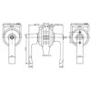 EA951KB-24 32-40mm/ 64mm レバーハンドル玄関錠(取替用) エスコ 50643118