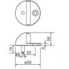 EA951LG-42 Φ50x26mm 戸当り(床用) エスコ 50646968