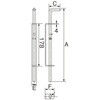 EA951LR-12A Φ13x450mm 門落し(スチール製) エスコ 50647923