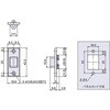 EA951MA-21 43x18mm ばね付扉止め(ステンレス製) エスコ 50648842