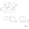 EA949GV-220 M20 アジャスターボルト用脚止め金具(スチール) エスコ 50689248