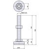 EA949H-46 M20x2.5 /60mm/1000kg アジャストベース(スチール製) エスコ 50694498