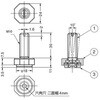 EA949HA-10 M10x 30mm/24mm アジャストベース エスコ 50694683