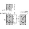 EA949HA-62 M8/50x35x35mm  アジャストベース受金 エスコ 50695453