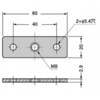 EA949HA-65 M8/20x60x2.9mm アジャストベース受金 エスコ 50695548