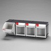 EA957FM-4 603x167x203mm/4列 マルチストール エスコ 50705016