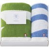HOTELIST(ホテリスト)タオル●フェイスタオル×1、ウォッシュタオル×1(グリーン×ブルー) マツイコーポレーション