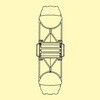 EA986MG-3 140x37mm 車輪(ラバータイヤ・スチールリム・ローラーベアリング エスコ 50776373
