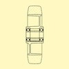 EA986MN-250 250x50mm 車輪(ポリウレタンタイヤ・アルミリム・ベアリング) エスコ 50776574