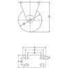 EA986PT-1 50mm キャスター(固定金具付) エスコ 50778324
