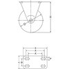 EA986PT-141 75mm キャスター(固定金具・微音タイプ) エスコ 50778525