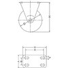 EA986PT-92 75mm キャスター(固定金具付) エスコ 50778936