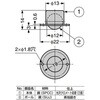 EA986S-3 22.0x14.0mm ボールキャスター(埋込み) エスコ 50780573