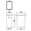 EA995CA-121 35L ダストボックス(蓋付) エスコ 50801424