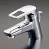 台付シングル混合水栓(エコシングル、吐水口回転、ワンプッシュ、) TOTO