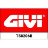 バックレスト グロッシーブラック SR8206 リアラック用 GIVI(ジビ)