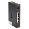 INDRy 産業用スイッチ 4ポート 管理機能なし DC電源 10/100/1000BaseT(PoE+)x4 SFPx1 BLACK BOX