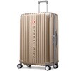 CYGNUS(シグナス) スーツケース 75cm 無料預入/98L/ダブルファスナー/5cm拡張/TSAロック/スーツケースカバー/ネームタグ/シャンパンゴールド SWISS MILITARY