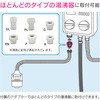 GA-HK013 ガオナ カバー付出湯管 小型湯沸器用 (アダプター付き 交換 キッチンシャワー) GAONA(ガオナ) 51962576