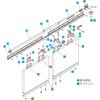 HCS-120W スライデックス 傾斜レールタイプ(自閉式) 両引分けセット