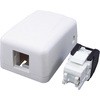 Cat6 RJ45モジュラージャック露出型アウトレットセット 1ポート コーニング