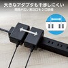 ECT-0102BK 電源タップ 延長コード 10個口 2P 雷ガード ほこり防止シャッター 固定 吊り下げ コンセント エレコム 52596165