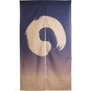 エステル麻のれん 3518 白円 P・O・Pプロダクツ