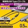USB3-ECC05BK USB TypeC延長ケーブル  PD 60W USB3.2(Gen1) 【パソコン スマホ タブレット 等各種対応】 エレコム 53039089