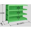 中軽量棚PML型パネル付(250kg/段・連結・高さ1200mm・4段タイプ) サカエ