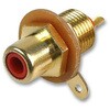 レッド シャーシ マウント 金メッキ Phono RCA メス ジャック MULTICOMP
