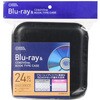 Blu-ray&CD&DVD対応ブックタイプケース セミハードタイプ 24枚収納 オーム電機