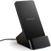 W-QS06BK ワイヤレス充電器 スマホ充電器 iPhone充電器 Qi 規格対応 スタンド 縦置き 横置き 5W/10W microB エレコム 53475346