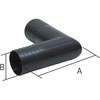 樹脂(PP)製 配管継手 L型ホースニップル(両端タケノコ) 岩崎製作所