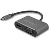 USB-C-VGA/HDMI 変換ディスプレイアダプタ 2 in 1 USB Type-Cマルチアダプター 4K/30Hz アルミケース スペースグレー StarTech.com